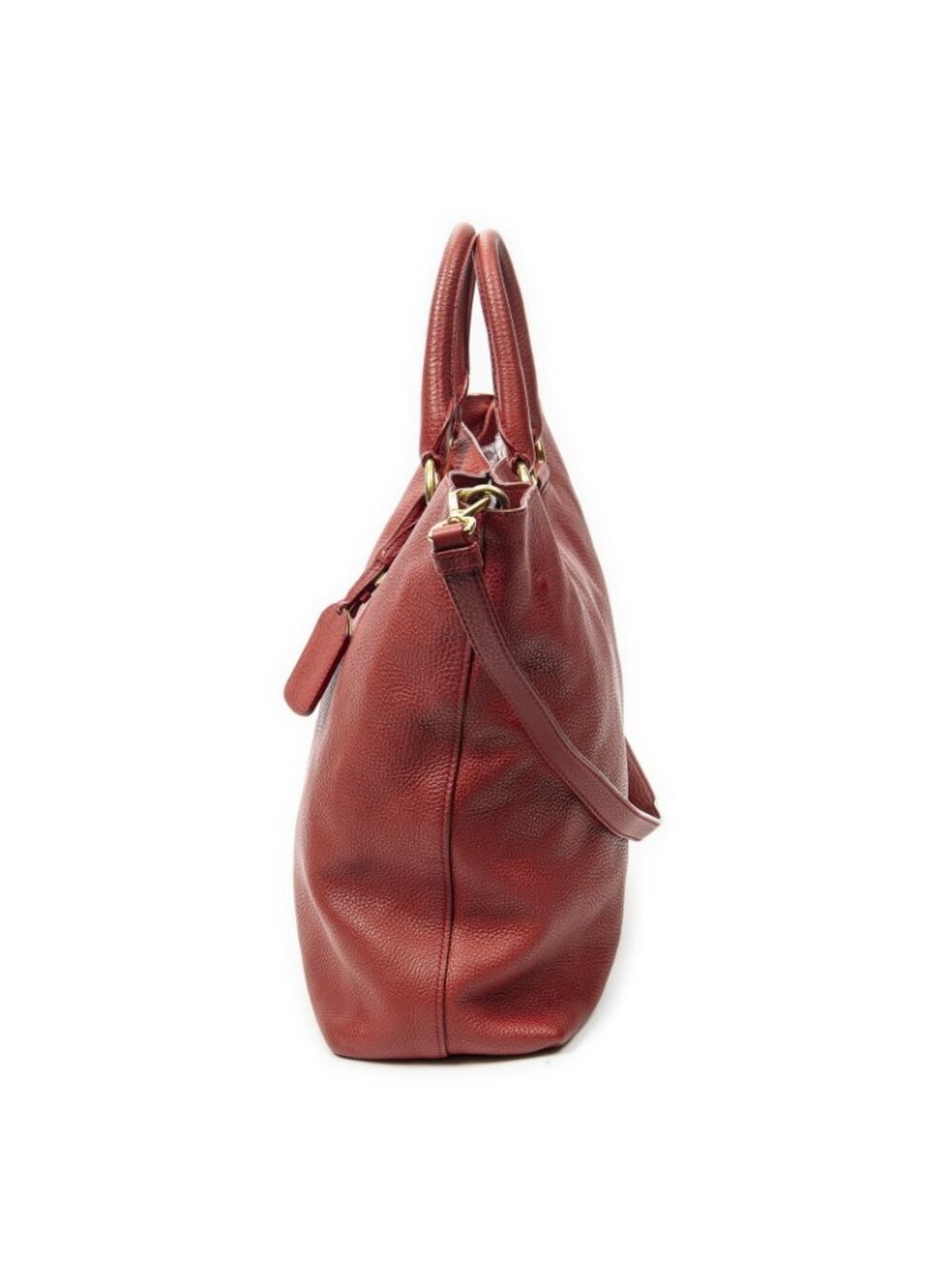 Prada Radio Pun Tote Red Vitello Daino - Picture 3 of 10